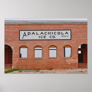 Póster Letrero de la Compañía de Hielo Apalachicola, Flor