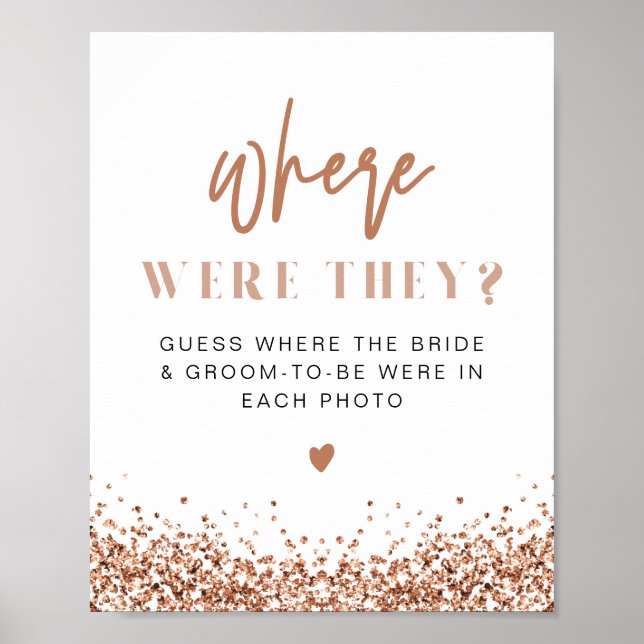 Póster Letrero de lentejuelas de oro rosa REGINA Dónde es (Frente)