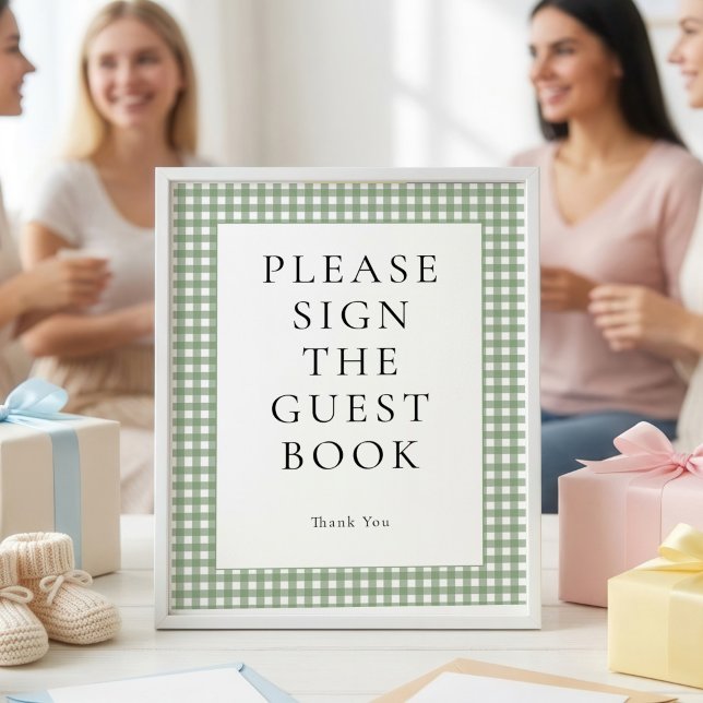 Póster Letrero de Libro de Invitados de Baby Shower en Ve (Subido por el creador)