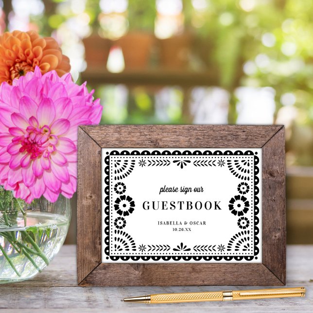 Póster Letrero de Libro de Invitados de Boda con Papel Pi (Subido por el creador)