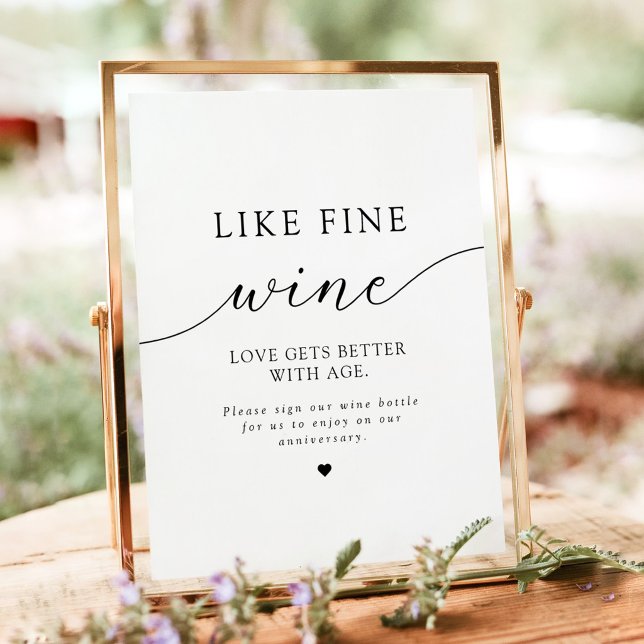 Póster Letrero de Libro de Invitados de Boda de Vino Mini (Subido por el creador)