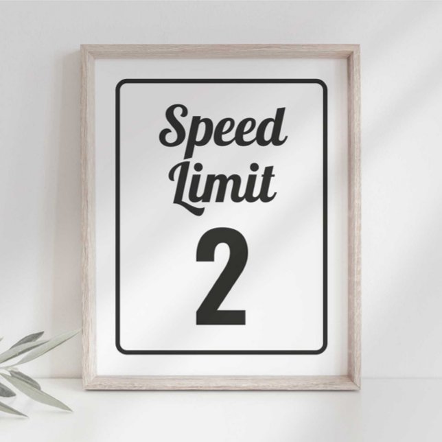 Póster Letrero de Límite de Velocidad Cumpleaños de Auto  (Subido por el creador)