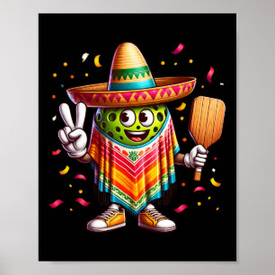 Póster Letrero de Mano de Signo de Paz Divertido Cinco De