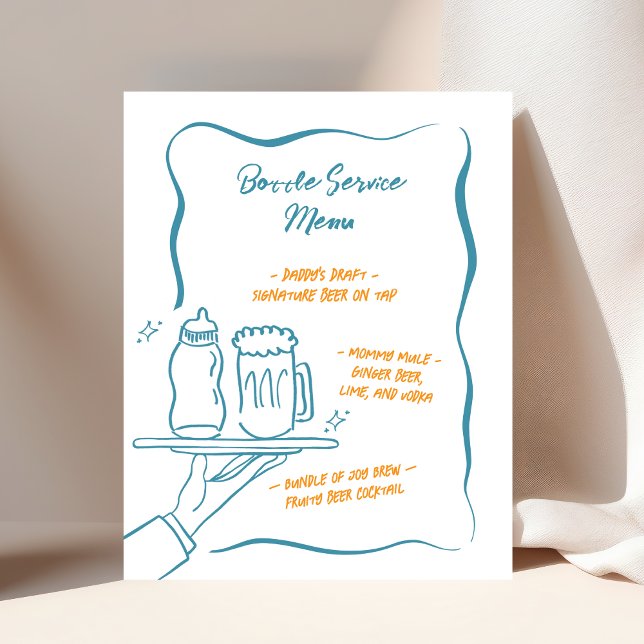 Póster Letrero de menú de barra de servicio de botella ca (Subido por el creador)