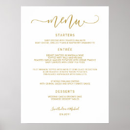 Póster Letrero de Menú de Boda - Caligrafía Saltarina (Do