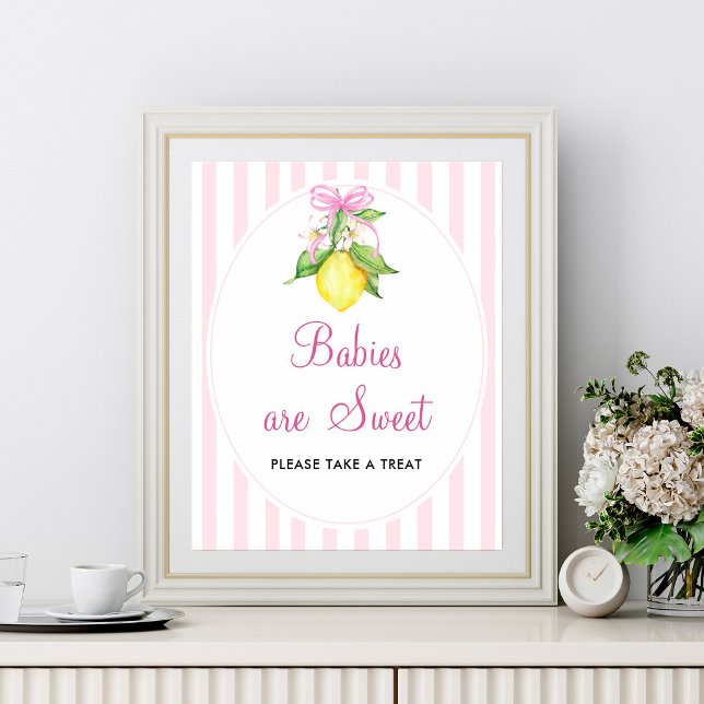 Póster Letrero de Mesa Bebés son Dulces Limones (Subido por el creador)