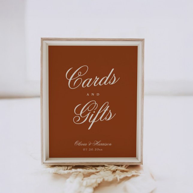 Póster Letrero de mesa de boda de tarjetas y regalos de t (Subido por el creador)