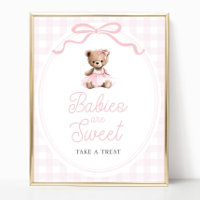 Letrero de Mesa de Dulces para Baby Shower de Osit