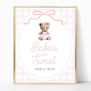 Póster Letrero de Mesa de Dulces para Baby Shower de Osit