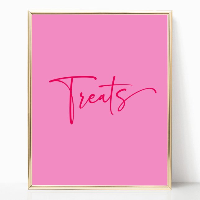 Póster Letrero de mesa de dulces rosa caliente elegante m (Subido por el creador)