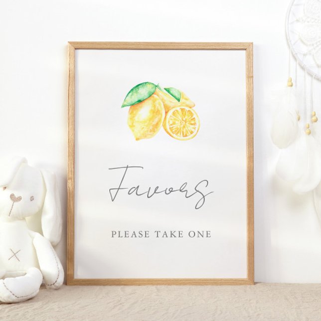 Póster Letrero de Mesa de Favor de Fiesta de Limón Tome U (Subido por el creador)
