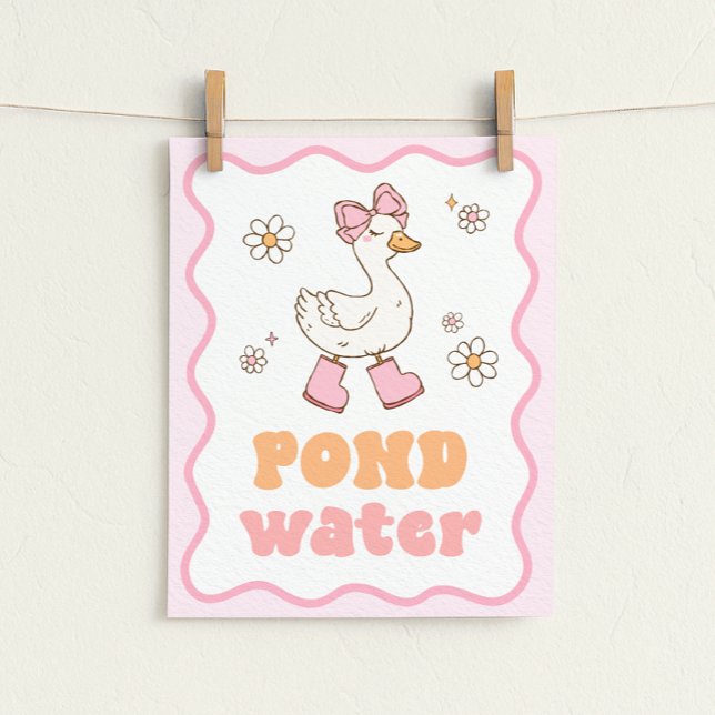 Póster Letrero de mesa de ganso tonto de agua de estanque (Subido por el creador)
