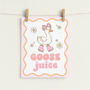 Póster Letrero de Mesa de Jugo de Ganso