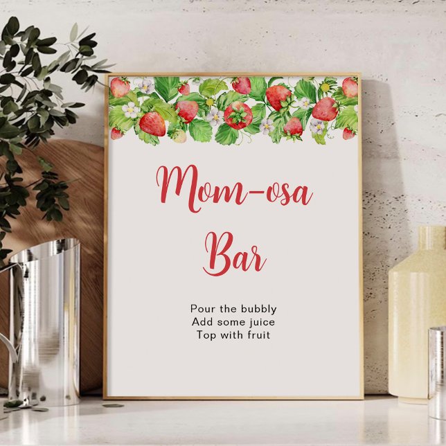 Póster Letrero de mesa de Mom-osa de fresa (Subido por el creador)