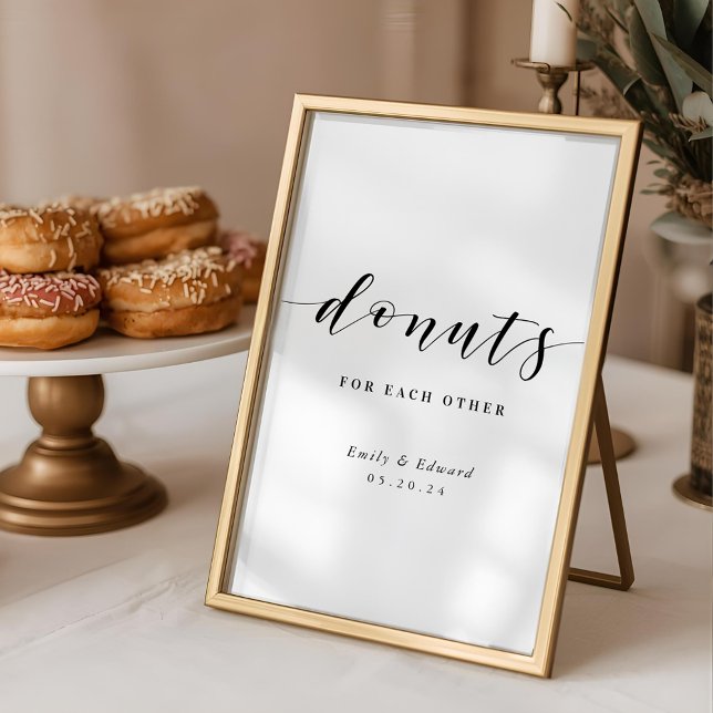 Póster Letrero de mesa de postres de boda Donas para cada (Subido por el creador)