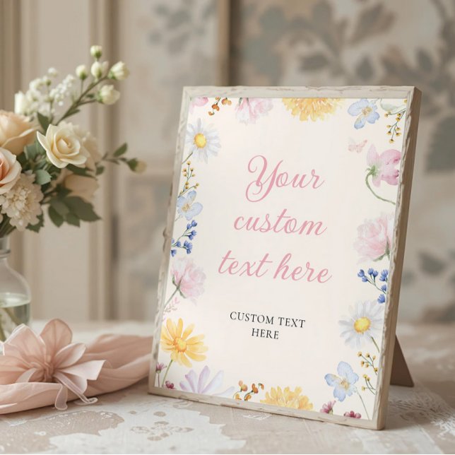 Póster Letrero de mesa para baby shower de flores silvest (Subido por el creador)