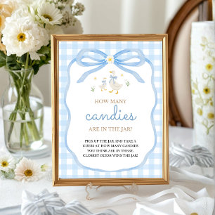 Póster Letrero de Mesa para Baby Shower Silly Goose   Adi