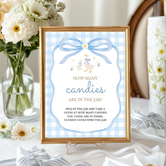 Póster Letrero de Mesa para Baby Shower Silly Goose | Adi (Subido por el creador)