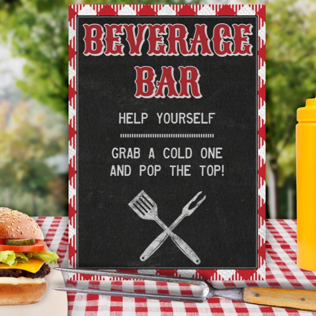 Póster Letrero de mesa para barra de bebidas de cumpleaño (Subido por el creador)