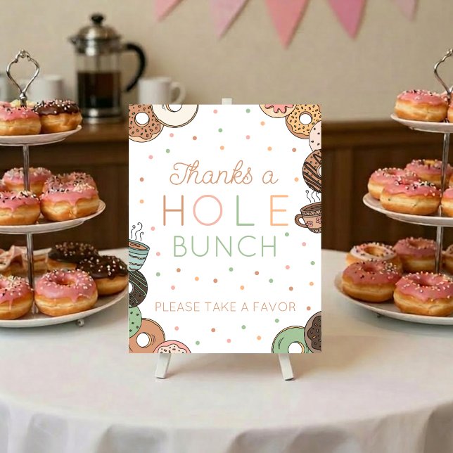 Póster Letrero de Mesa para Favor de Fiesta de Shower de  (Subido por el creador)
