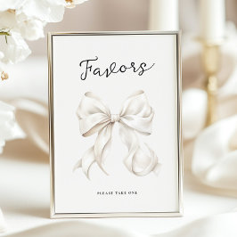 Póster Letrero de mesa para favores de boda