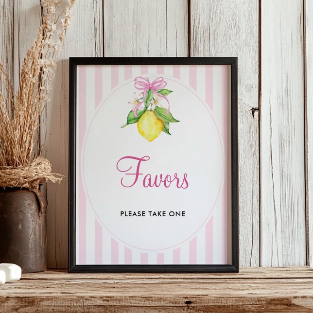 Póster Letrero de mesa para favores de limones (Subido por el creador)