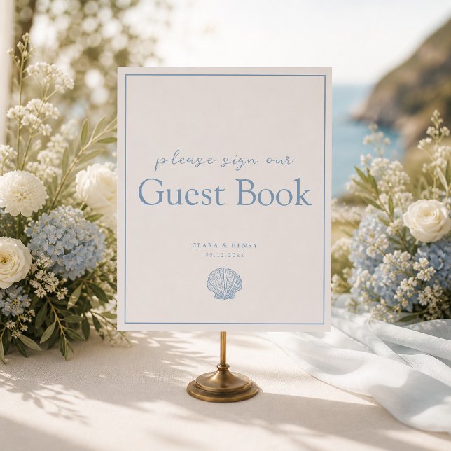 Póster Letrero de mesa para libro de invitados de boda co (Subido por el creador)