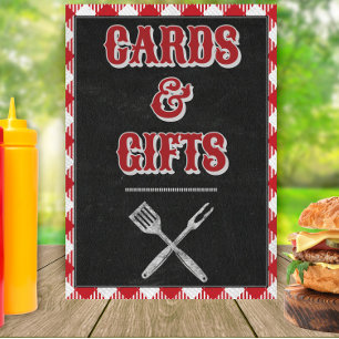 Póster Letrero de mesa para tarjetas y regalos de cumplea