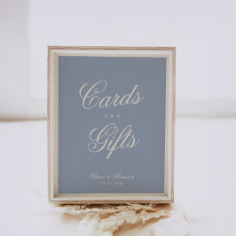Póster Letrero de Mesa para Tarjetas y Regalos Elegantes