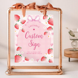 Póster Letrero de mesa personalizado de cumpleaños de fre