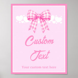 Póster Letrero de mesa personalizado para baby shower con