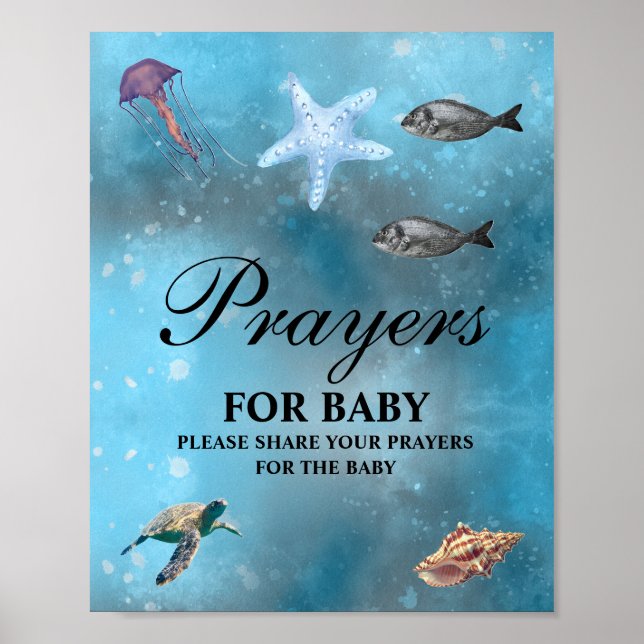 Póster Letrero de Oraciones de Arcoíris para Baby Shower (Frente)