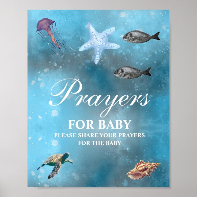 Póster Letrero de Oraciones de Arcoíris para Baby Shower (Frente)