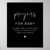 Letrero de oraciones para bebé en baby shower JOVI