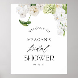 Póster Letrero de Padrino de Boda de Verano Floral Verde 