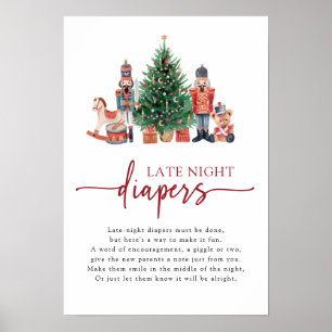 Póster Letrero de pañales de noche de Cascanueces