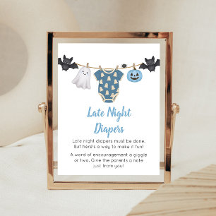 Póster Letrero de Pañales Nocturnos de Ropa de Boo Pequeñ