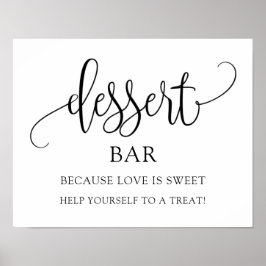 Póster Letrero de Postre para Boda/Fiesta Nupcial
