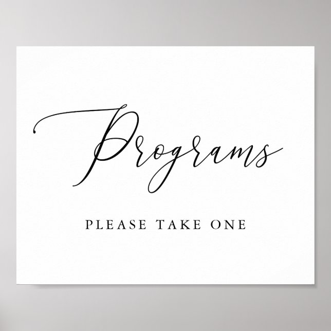 Póster Letrero de Programas Rústicos con Caligrafía Simpl (Frente)