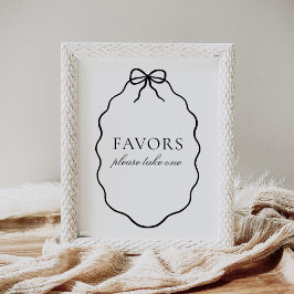 Póster Letrero de Recuerdos de Baby Shower de Niña con La