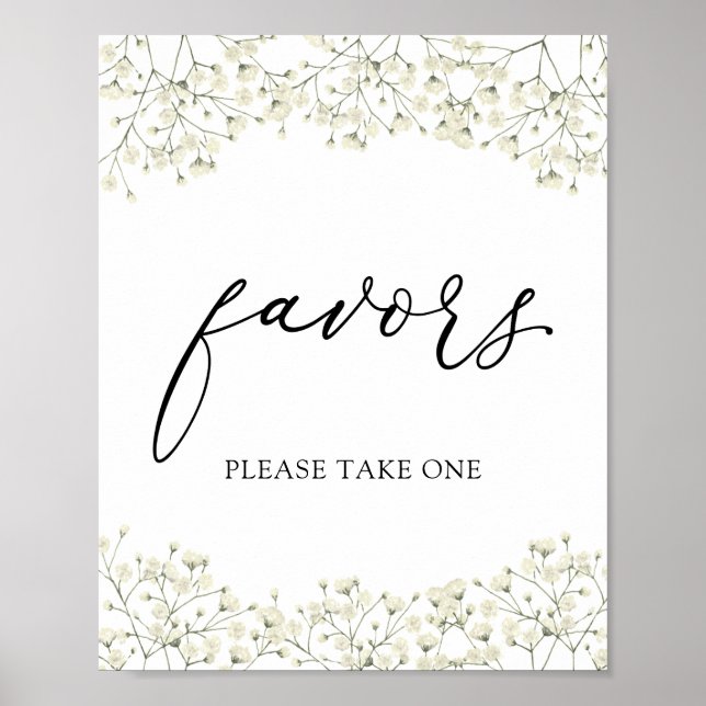 Póster Letrero de Recuerdos de Bebé Simple (Frente)