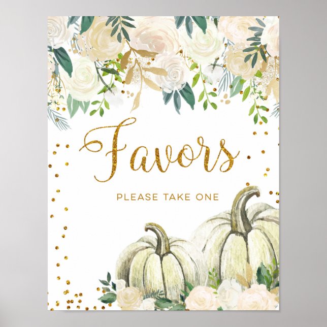 Póster Letrero de Recuerdos de Fiesta de Calabaza Dorada  (Frente)