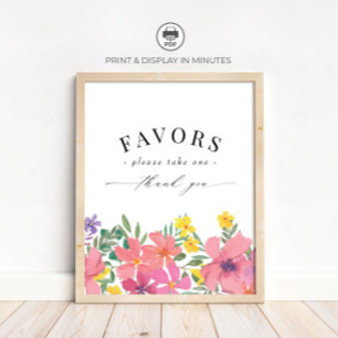 Póster Letrero de Recuerdos de la Ducha de Flores Tropica