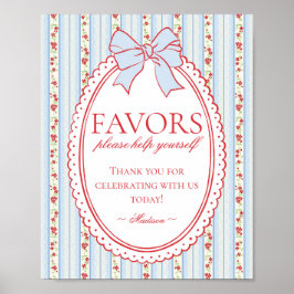 Póster Letrero de Recuerdos Florales Antiguos Elegantes R