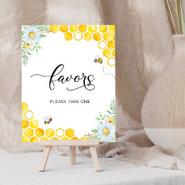 Póster Letrero de Recuerdos Florales de Abeja de Miel