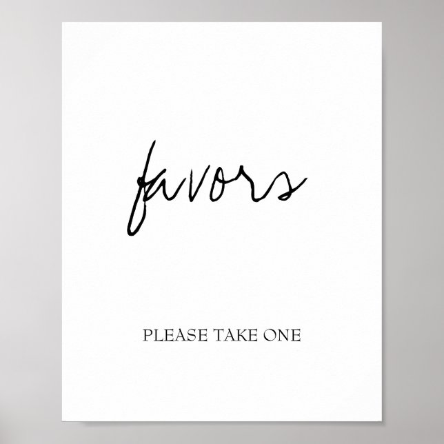 Póster Letrero de Regalos de Boda con Caligrafía de Britt (Frente)