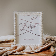 Letrero de Regalos de Boda con Caligrafía en Rosa