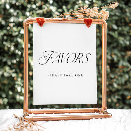 Póster Letrero de Regalos de Boda con Tipografía Elegante
