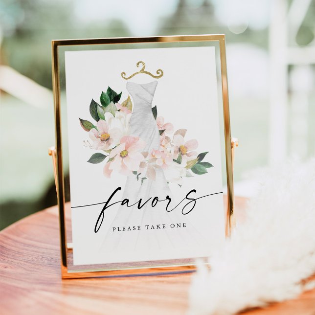 Póster Letrero de Regalos de Despedida de Soltera Floral  (Subido por el creador)
