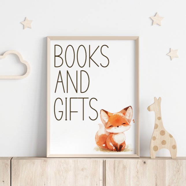 Póster Letrero de regalos de libros para baby shower de P (Subido por el creador)